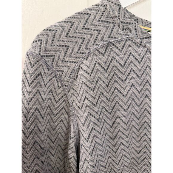 Smartwool Gray Chevron Stripe 250 Merino Base Layer Top sz XL NWOT - Picture 2 of 7